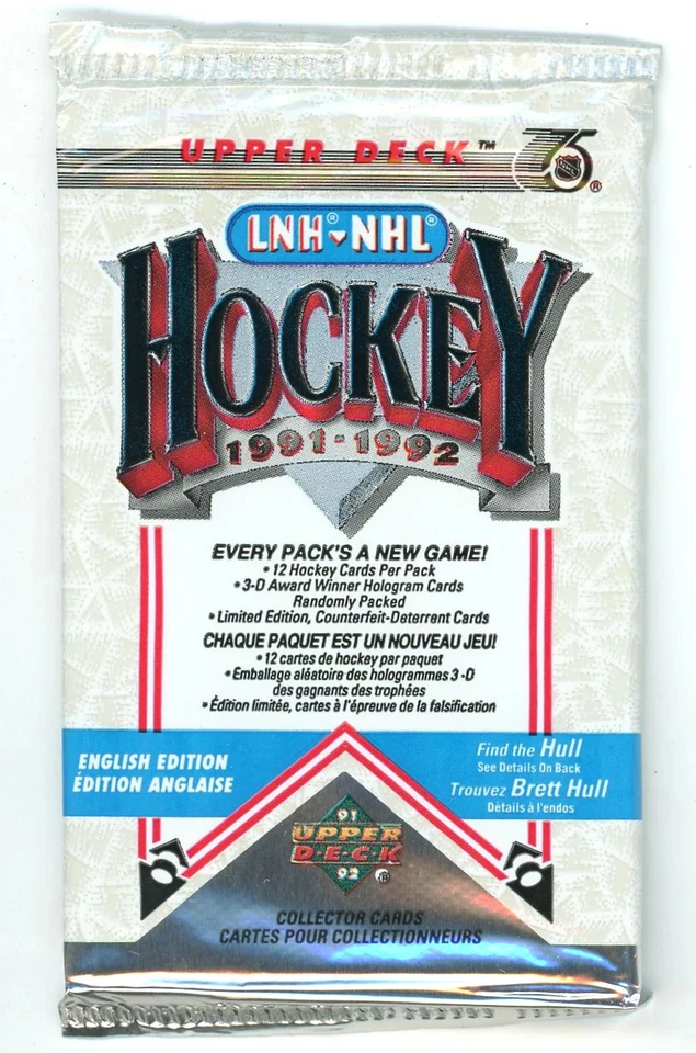 1991/92 Upper Deck Hockey Low Series Wax Pack (12 Cards) - Bild 1 von 1