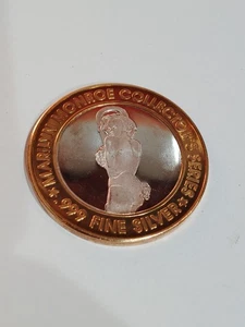 Marilyn Monroe .999 Silver Ten Dollars Sams Town Gaming Token Amazing Condition - Picture 1 of 9