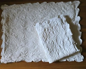 Columbine Cody Matelasse 2 Pillow Shams Standard Creamy Off White Portugal - Picture 1 of 6