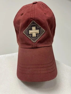Vtg Abercrombie & Fitch Hat Cap Snap Back Red Cross Patch Men’s 90s 2000s Preppy - Image 1 of 4