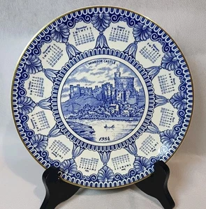 Mason's for Ringtons Ltd 1984 Calendar Plate Feat. Windsor Castle 20cm Diameter - Picture 1 of 9