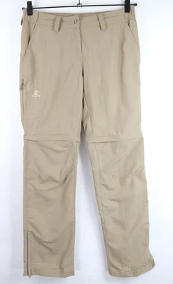 Pantalones para mujer Salomon talla 6 ligeros impermeables cremallera 100 % nailon bronceado esquí Foto 1 de 4