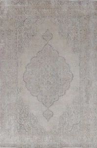 Distressed Muted Area Rug 7x10 Traditional Hand-knotted Wool Carpet Vintage - Picture 1 of 21