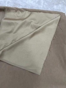 Taupe Faux Suede Fabric Satin Back 2.5 Yards x 44” Upholstery Costume Craft Sew - Picture 1 of 4