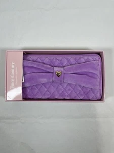 Juicy Couture gebunden mit Schleife violett Tüll große ZA Geldbörse $ 64 Neu mit Etikett selten! - Bild 1 von 10