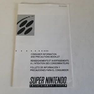 Super Nintendo Consumer Information and Precautions Booklet - SNES - Picture 1 of 2