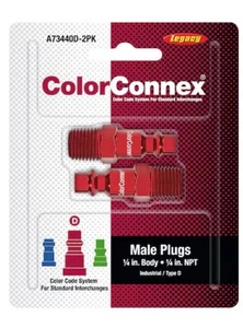 (2 Confezioni) di 2 Pezzi Ogni Legacy A73440d-2Pk Spina di Connessione Rapida, 1/4 In 300 Psi - Foto 1 di 1