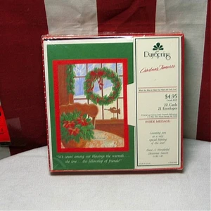 CHRISTMAS BLESSINGS vtg religious box of 20 cards Dayspring 1980s new Luke 1:49 - Bild 1 von 1