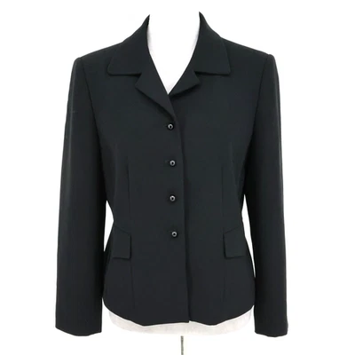 Le Suit Jacket Petites 10P Black Lined Blazer Fitted Pockets Preppy Academia - Image 1 of 4