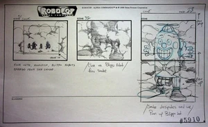 RoboCop Alpha Commando Production 1998 Hand Drawn Storyboard Orion Pictures - Picture 1 of 2