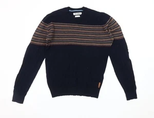 Ben Sherman Men's Blue Striped Pullover Jumper S - Picture 1 of 12