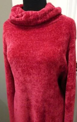 Henri Bendel розовый свитер платье LNG SLV насмешливый водолазка размер средний 36» длина - Изображение 1 из 4