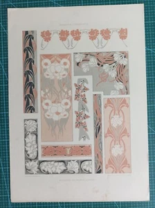 1920 ca. Liberty Art Nouveau Decorazioni Floreali - Foto 1 di 5