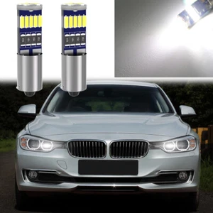 For BMW 320i 328i 335i F30 2pcs BAX9S H6W 6000K White LED Parking Light Bulbs - Picture 1 of 8