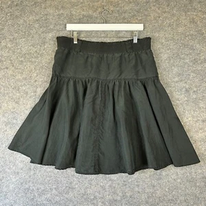 Carole Little Saint Tropez West 100% Silk Skirt Womens 8 Black Pull On Pleated - Picture 1 of 9