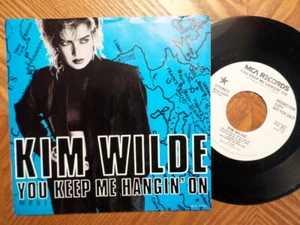 PROMO MCA 45 7" RECORD w/PS/KIM WILDE/YOU KEEP ME HANGIN' ON/ NR MINT VINYL - Picture 1 of 4