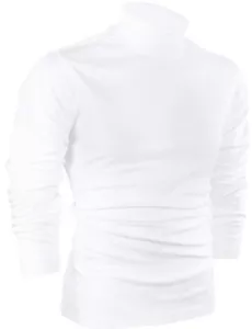 Turtleneck T-Shirt For Men Long Sleeves Tailored Comfort Fit Lot Utopia Wear - Picture 1 of 100