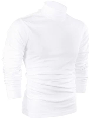 Turtleneck T-Shirt For Men Long Sleeves Tailored Comfort Fit Lot Utopia Wear - Image 1 of 4