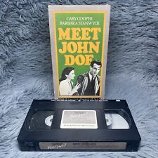 Meet John Doe VHS Gary Cooper, Barbara Stanwyck - Crown Movie Classics Film