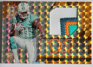 2015 PANINI SPECTRA ORANGE NEON #167 DEVANTE PARKER AUTO JERSEY #1/3 DOLPHINS RC - Picture 1 of 2