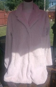 NWT Blush Furry Jacket Size Large by Triple Star Leopard Satin Lined MSRP $100 - Picture 1 of 5