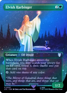 MTG FOIL Elvish Harbinger lámina de plata sin bordes - El Señor de los Anillos - Imagen 1 de 1