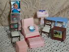 Vintage Renwal & Ideal Plastic Dollhouse Furniture &Baby William Doll