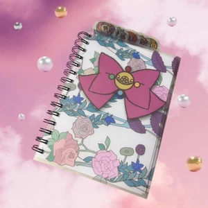 Cristal Sailor Moon 6X8 pulgadas Diario con pestañas divisor de plástico - Imagen 1 de 5