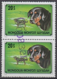 Specimen, Mongolia Sc1029 Dog, Black Mongolian Sheepdog, Pair - Picture 1 of 1