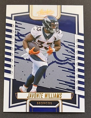 2023 Panini Absolute #54 Javonte Williams ORANGE foil Denver Broncos Football - Image 1 of 2