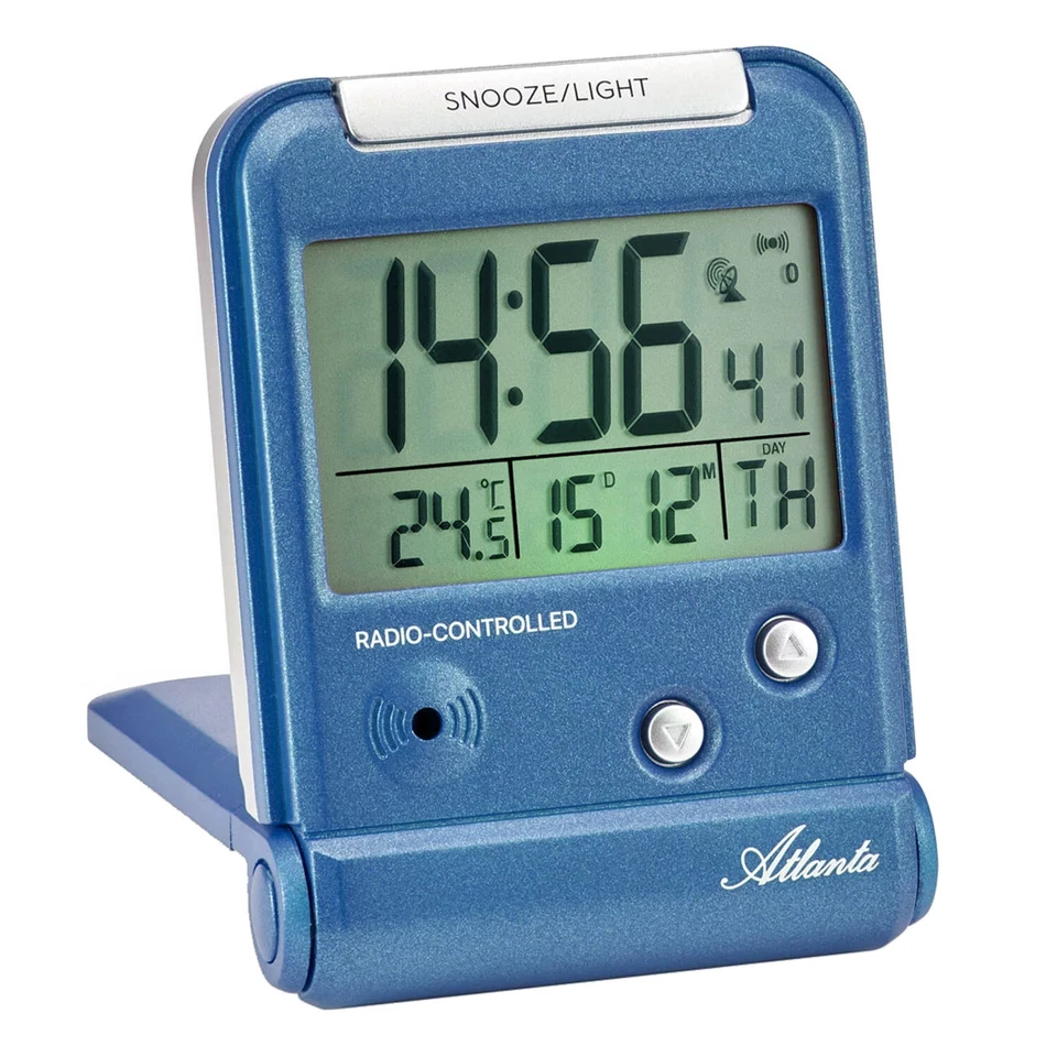 ATLANTA Funkwecker Digital Reisewecker Blau 1806/5 - Bild 1 von 1