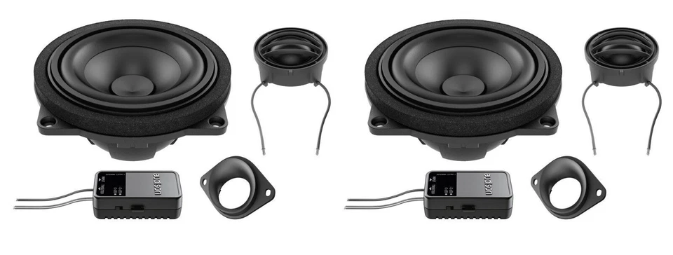 Audison APBMWK4E 4 Zoll 2-Weg Komponenten System für BMW - Schwarz, 1 Paar