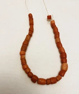 Antique Berber Natural Red Coral Beads - Picture 1 of 2