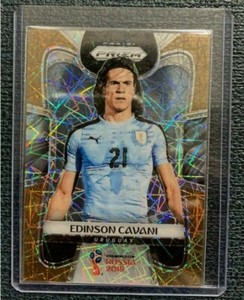 Panini World Cup Russia 2018 Prizm Edinson Cavani Uruguay Gold Lazer /15
