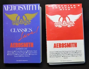 (2) Aerosmith's Greatest Hits & Classics Live Audio Cassette Tapes Columbia - Picture 1 of 3