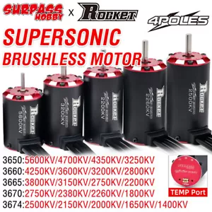 Rocket V2 bürstenloser Überschallmotor 3650 3660 3665 3674 für 1/8 1/10 RC Auto - Bild 1 von 32