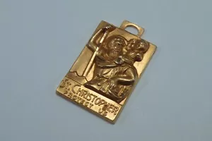 10K Gelbgold St. Christopher Anhänger - Bild 1 von 4