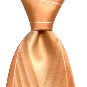 STACY ADAMS Men's 100% Silk Necktie Designer Geometric Peach/Pink/Ivory NWD - Picture 1 of 3