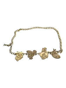 Campana regolabile vintage The Flintstones metallo tono oro 1994 HBPI 43" - Foto 1 di 3