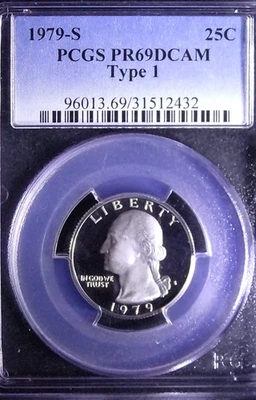 1979-S  25C PCGS PR69DCAM TYPE 1 - Image 1 of 2
