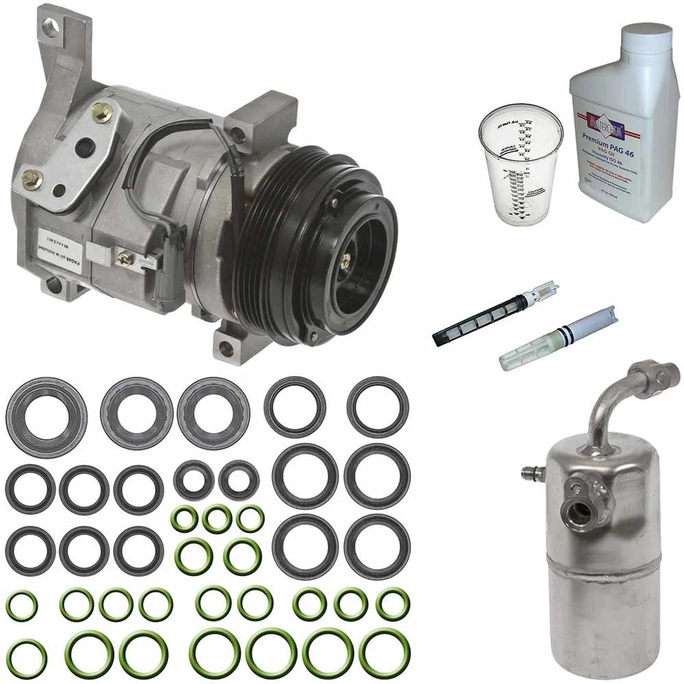 Compresor de aire acondicionado Omega con kit de reparación de aire acondicionado para GMC Sierra Yukon XL Hummer H2 Foto 1 de 1