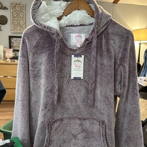Members Mark Cozy Plush Pullover XXL Lavender Kangaroo Pockets - Picture 1 of 4