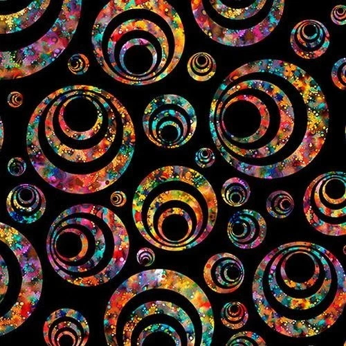 Deslumbrado por Quilting Treasures - Black Bullseye #31126-J - Imagem 1 de 1