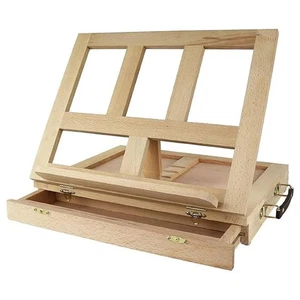 Greenco Beechwood Portable Easel & Book Stand with Storage - Picture 1 of 5