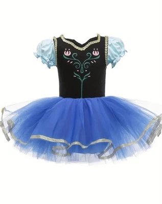 NEW Princess Frozen Princess Ana Tutu Romper Leotard Dress Girls Costume - Image 1 of 4