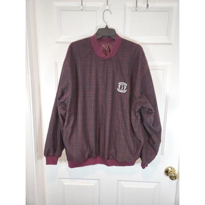 Pullover cortavientos bolsillos golf para hombre talla L granate a cuadros sol montaña Foto 1 de 4