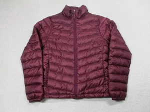 Marmot Puffer Jacket Womens Small Burgundy 700 Fill Down Zip Pockets Packable - Picture 1 of 12
