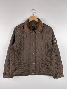 Vinatge Polo Jeans Company Ralph Lauren Quilted Jacket Brown Womens Size XL - Picture 1 of 10