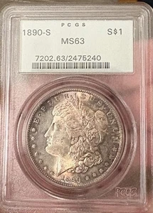 1890 S NGC MS-63 MORGAN DOLLAR WITH NKCE COLOR IN OGH - Bild 1 von 2