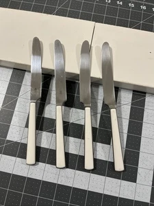 WMF Cromargan Torino (4) Dinner Knives White Handle 18/10 Stainless Flatware - Picture 1 of 8